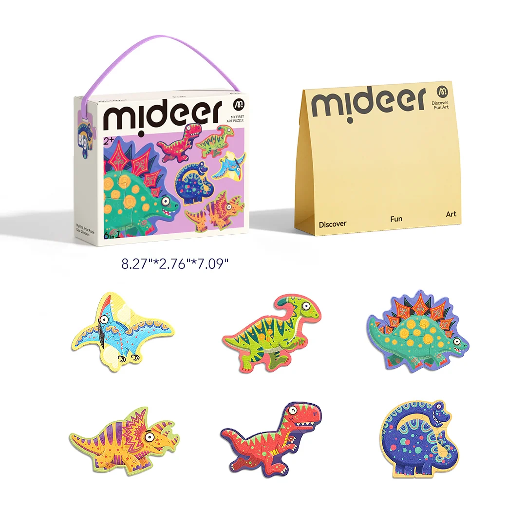 Mideer - Moje pierwsze puzzle - Dinozaury 6w1