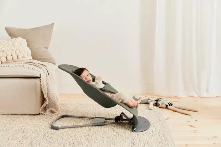 BABYBJORN - leżaczek BLISS Woven -Ciemnozielony