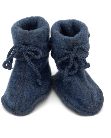Engel Natur - Buciki z wełny merino - Blue Melange