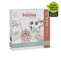 Little Dutch Puzzle 6 elementów Little Farm FSC LD7148