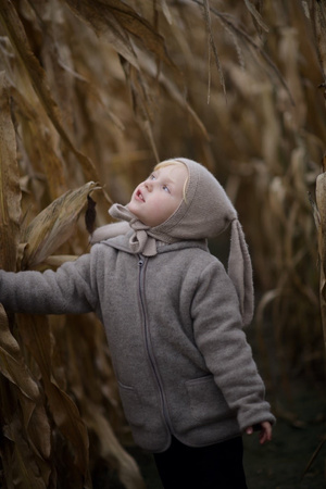 Merinowca - Kurtka z wełny merino Dark beige