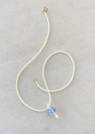 Muszle i Perły - Light blue mushroom on glass beads