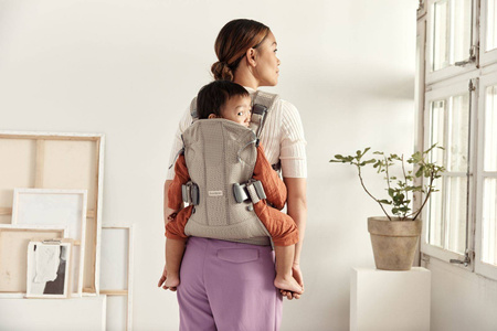 BABYBJORN ONE AIR 3D MESH  - nosidełko, Szary Beż