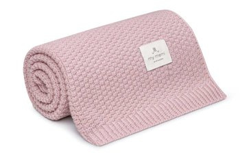 My Memi - Kocyk ze 100% wełny merino premium collection - powder pink