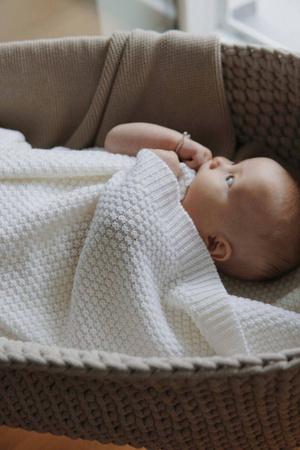 My Memi - Kocyk ze 100% wełny merino premium collection - cream