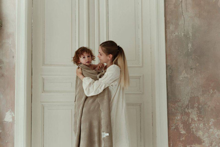 My Memi - Bambusowy kocyk Fir 80x100 - Light beige