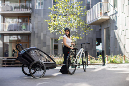 Hamax - Przyczepka rowerowa COCOON, podwójna - Grey/black