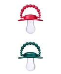 LUU Kids - Smoczki pozycjonujące 2szt. - Holy Green i Santa Red