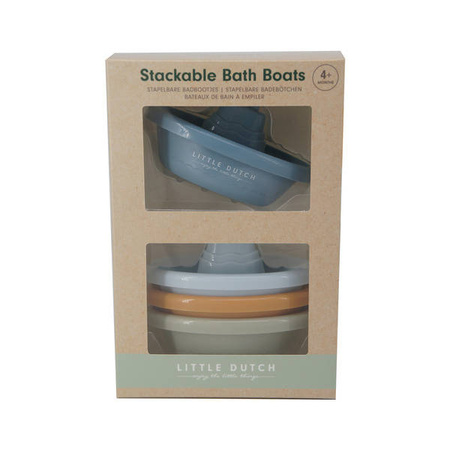 Little Dutch - Zestaw 4 łódeczek do zabawy - Blue