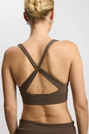 Rethinkit - Biustonosz sportowy Butter Soft Seinna - Dark brown