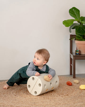 MODU - Kids Stool - Sand Grey / Honey Yellow
