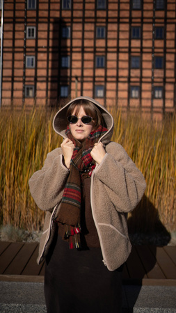 Mimimi -  Kurtka z wełny merino - beż