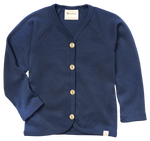 Engel Natur - Dziecięcy kardigan z wełny merino i jedwabiu - Navy blue