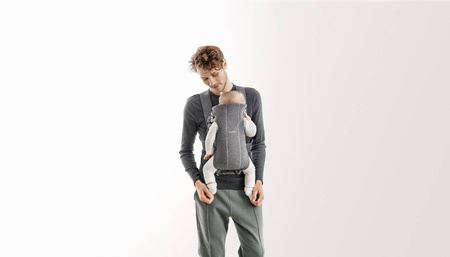 BABYBJORN MINI 3D Jersey – nosidełko, Ciemny Szary
