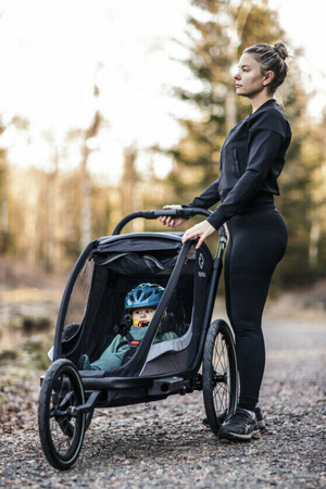 Hamax - Przyczepka rowerowa COCOON, podwójna - Grey/black