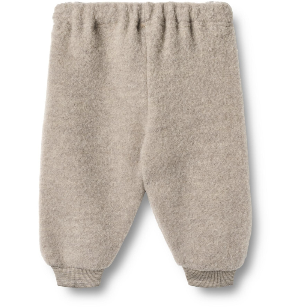 Wheat - Spodnie z wełny merino Kinnie - Khaki melange