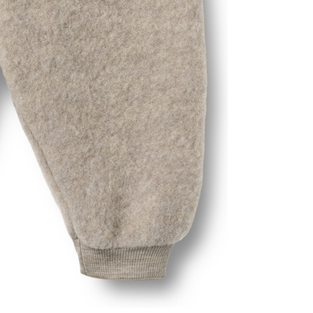 Wheat - Spodnie z wełny merino Kinnie - Khaki melange