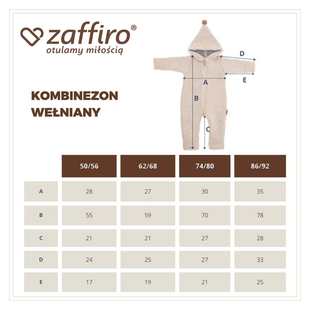 Zaffiro - Kombinezon wełniany Nevada - Brown