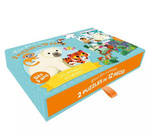 Auzou Zestaw 2x puzzle antarktyda i dżungla 3+ 61950