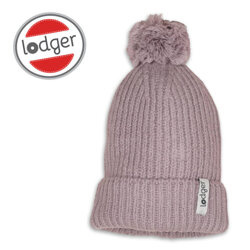 Lodger Czapeczka z wełny merino 100% różowa Rose 3-6m