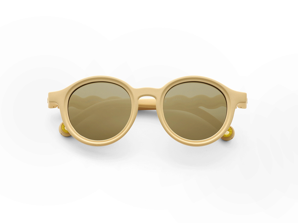 OLIVIO & CO - Okulary przeciwsłoneczne z polaryzacją Oval 1-3 lata - Desert Sand