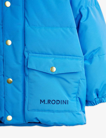 Mini Rodini Kurtka puchowa Solid heavy - niebieska