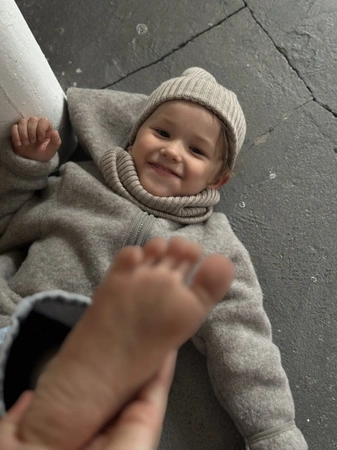 Merinowca - Kurtka z wełny merino taupe