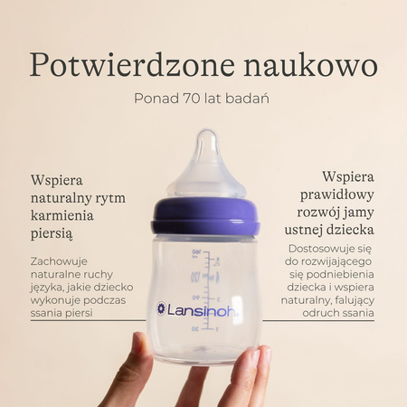 Lansinoh - Feeding Bottle 240ml - Butelka do karmienia 240ml + smoczek NaturalWave