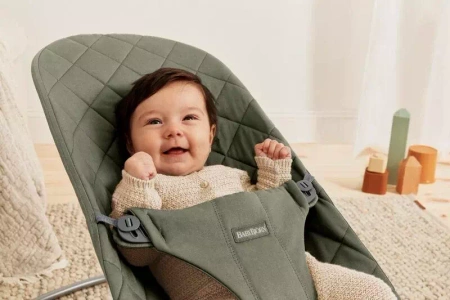 BABYBJORN - leżaczek BLISS Woven -Ciemnozielony