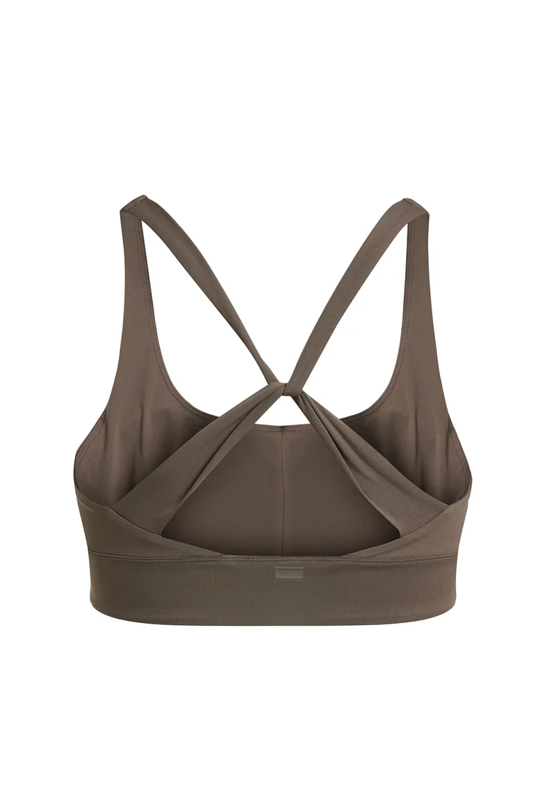 Rethinkit - Biustonosz sportowy Butter Soft Seinna - Dark brown