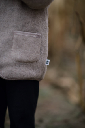 Merinowca - Kurtka z wełny merino Dark beige