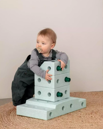 MODU Explorer set - Kreatywne klocki rozwijające motorykę dużą, miętowy