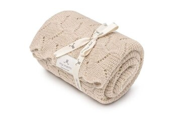 My Memi Otulacz ze 100% wełny merino warm beige - premium collection