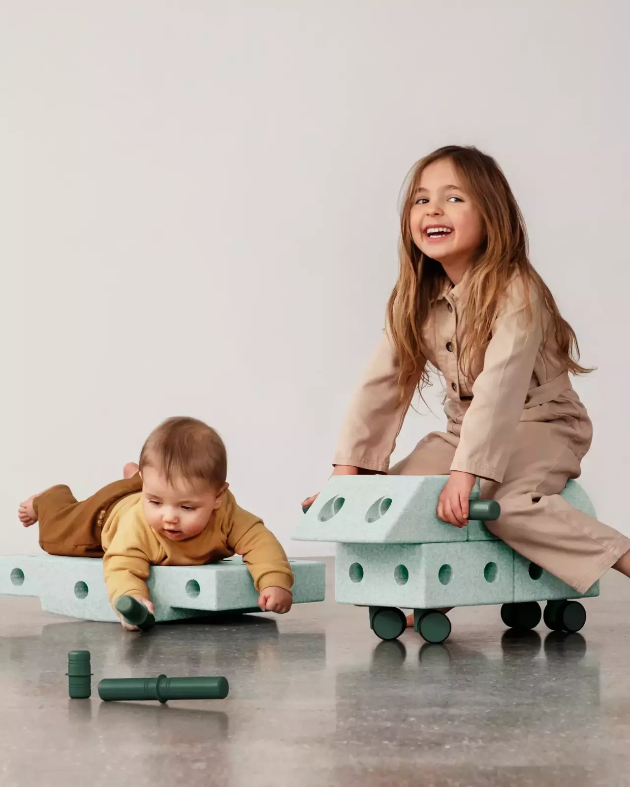 MODU Dreamer set – Kreatywne klocki rozwijające motorykę dużą, miętowy