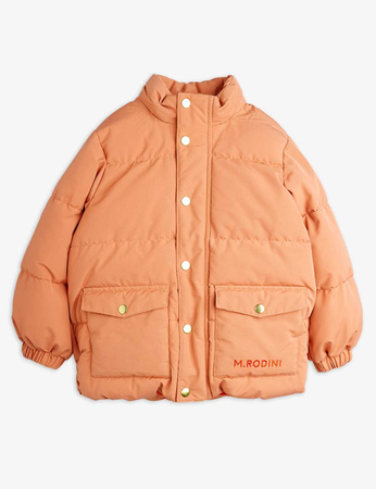 Mini Rodini Kurtka puchowa Solid heavy - różowa