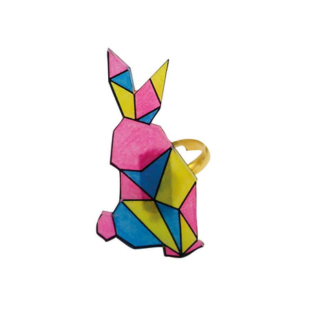 Janod - Zestaw kreatywny do tworzenia biżuterii z kurczliwego plastiku Geometrix 8+
