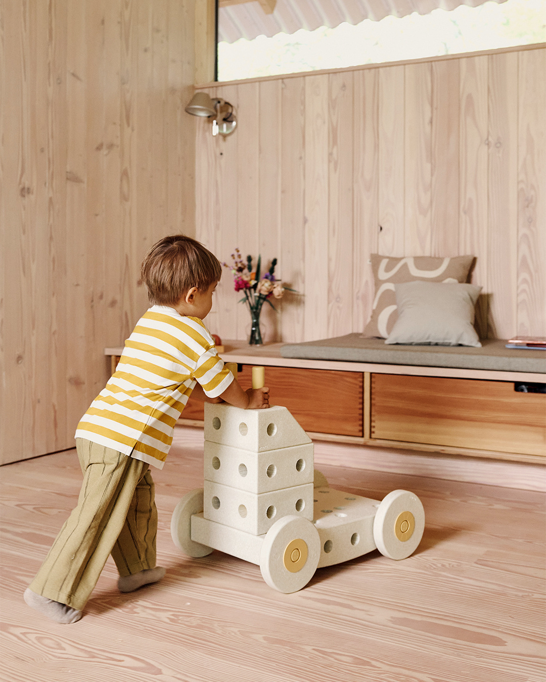 MODU - zestaw 4 piankowych kół, Sand Grey / Honey Yellow