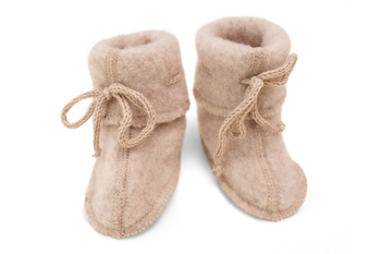 Engel Natur - Buciki z wełny merino - Sand Melange