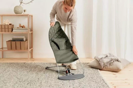 BABYBJORN - leżaczek BLISS Woven -Ciemnozielony