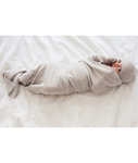 yarnami - Kocyk merino Cozy - beżowo-szary