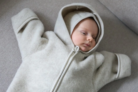 Merinowca - Kombinezon z wełny merino ivory