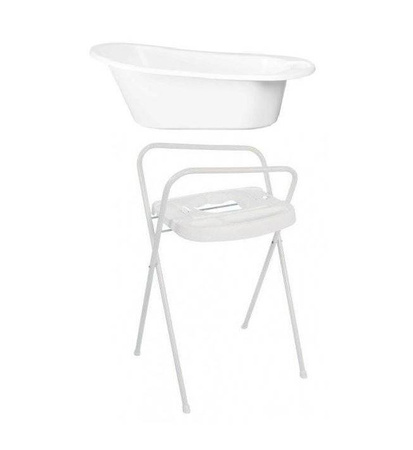 bébé-jou Zestaw Wanienka Biała + Stojak do wanienki 103 cm Biały