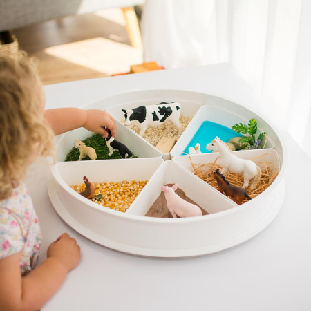 Inspire My Play - Zestaw tacka PlayTRAY + szczypce + mini klocki