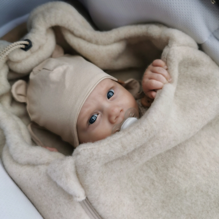 Zaffiro - Śpiworek Mini 0-18 miesięcy Wełna premium - Beżowy