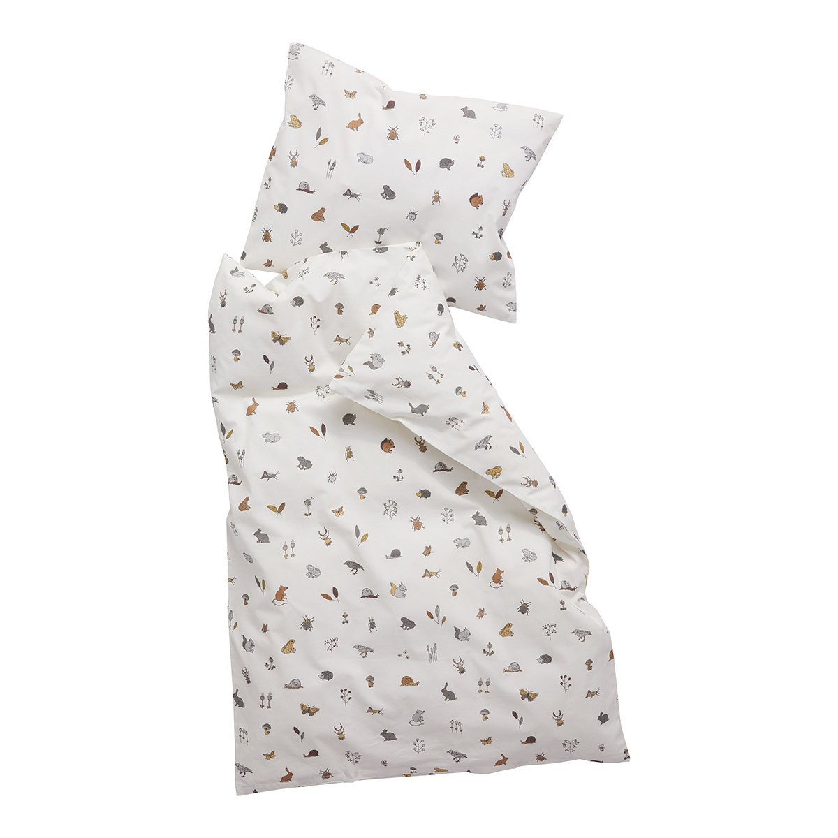 LEANDER - pościel niemowlęca Forest, Organic Cotton, 70x100 cm, Cappuccino