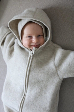 Merinowca - Kombinezon z wełny merino ivory