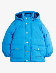 Mini Rodini Kurtka puchowa Solid heavy - niebieska