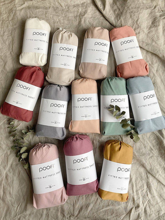 Poofi - Prześcieradło Organic 60x120 - Czekolada