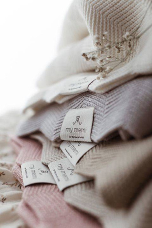 My Memi - Bambusowy kocyk Fir 80x100 - Light beige