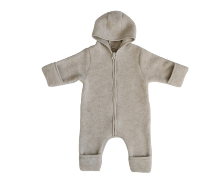 Merinowca - Kombinezon z wełny merino ivory